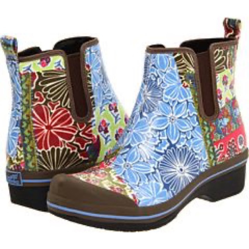 {Dansko} Vail Bootie Blue Patchwork Coated Canvas